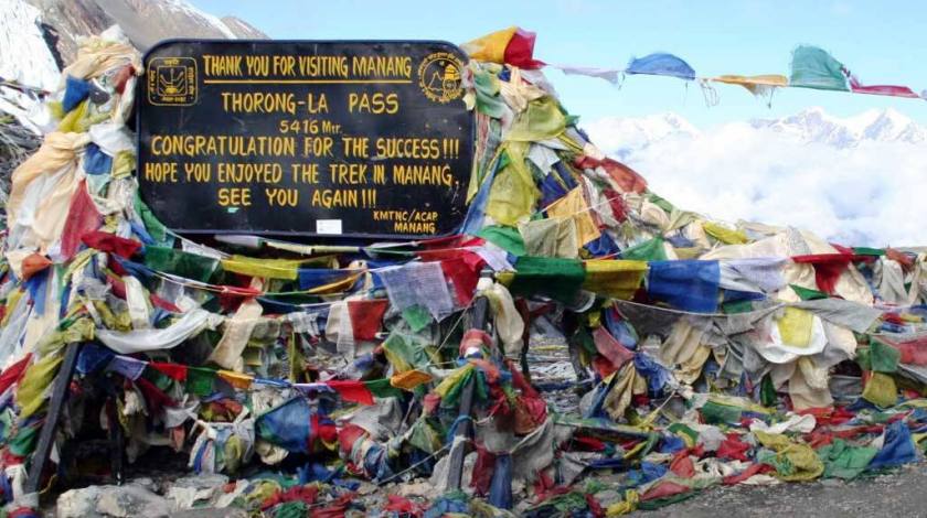 World Biggest Pass at Thorang La (5416m) between Manang and Mustang Valley 