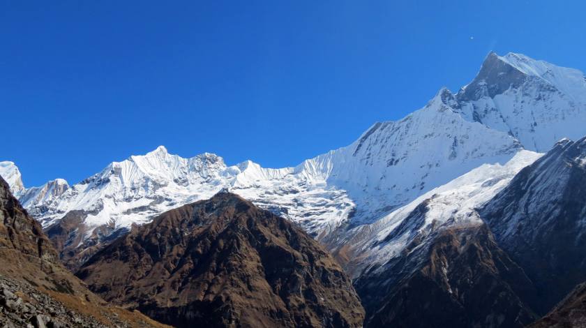 Sanctuary of beautiful landscapes and mountains (Mt Fishtail on right)