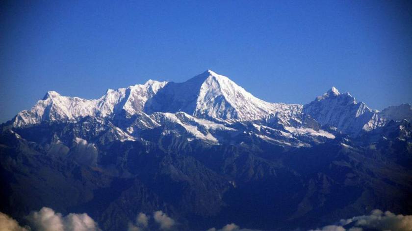 Beautiful Himalayas on sight during a mountain flight