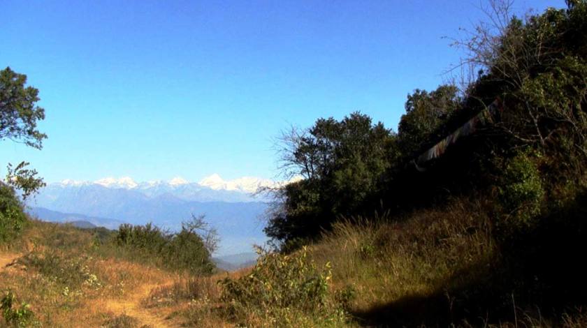 Langtang Range seen on the way to Nagarkot from Chisapani