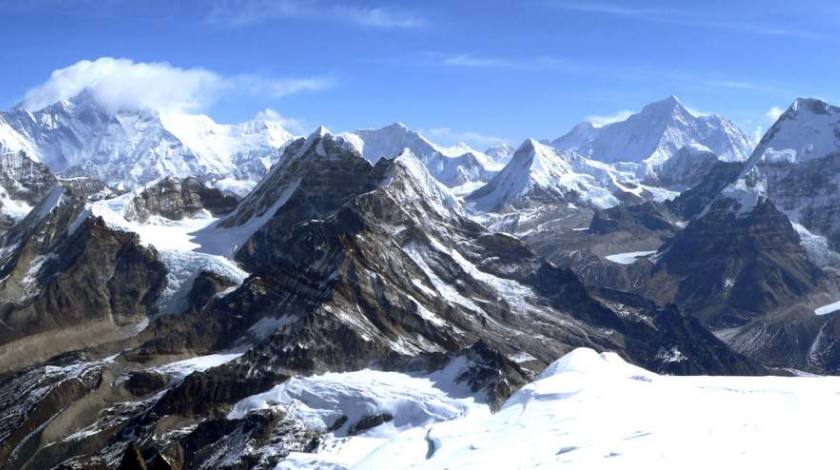 World Highest Himalayas seen from Mera Peak Summit