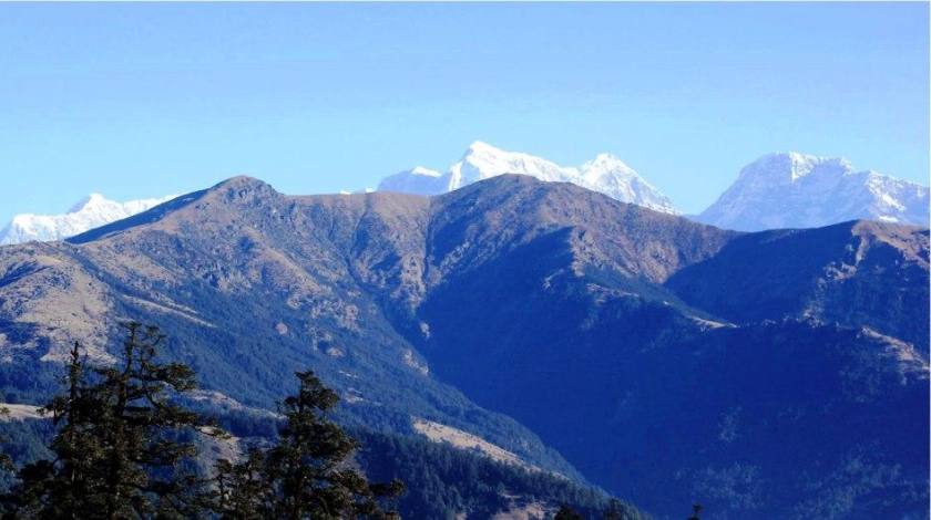 Majestic view of Himalayas from Pikey Peak