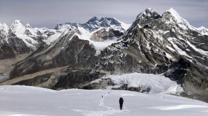 Climbing highest trekking peak 