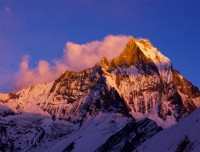 Majestic Mount Fishtail Caught at Dusk