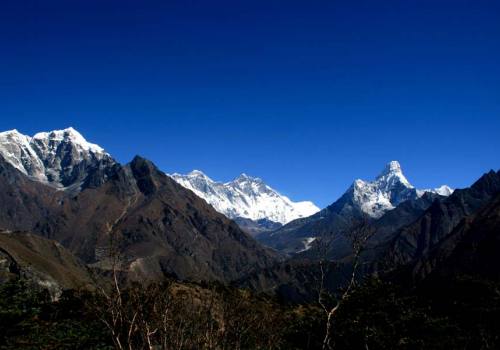 Panoramic Everest Range and Ama Dablam  